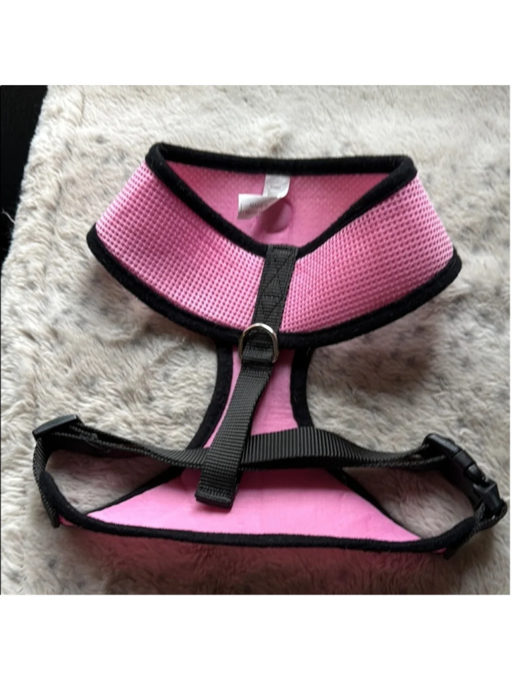 Pink Dog Harness with Black Trim Size XL